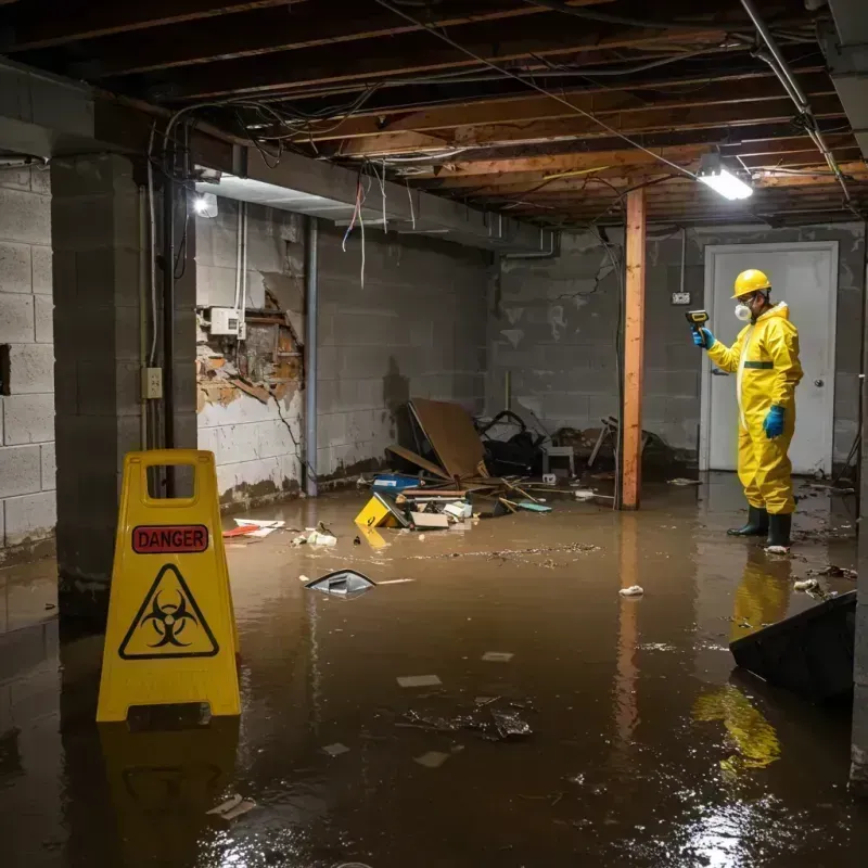 Flooded Basement Electrical Hazard in Cross Lanes, WV Property