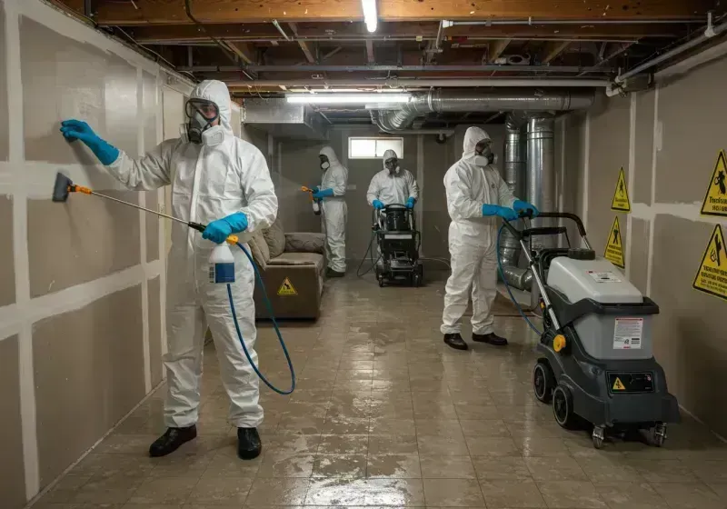 Basement Moisture Removal and Structural Drying process in Cross Lanes, WV